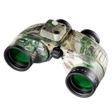 QUNSE 10X50 Marine Binoculars for Adults, Waterproof Binoculars with Rangefinder Compass,BAK4 Prism Navigation Birdwatching Hunting (Camouflage) QUNSE