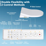 Electric Bidet Toilet Seat with Heated Seat, Endless Warm Water, Smart Bidet Toilet Seat Elongated, Separable Sittable Lid, Self-Clean Adjustable Nozzle | Wireless Remote | Quiet Operation