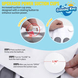 Crossing King Bubble Bath Mat Tub Spa Massager, Portable Spa Bubble Bath Massager with Upgraded Powerful Suction Cup, Electric Air Pump, Pillow and Remote Control for Relaxation 45 * 17in (Gray)