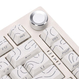 Jiawu Wireless Mechanical Keyboard with PBT Keycaps (White)