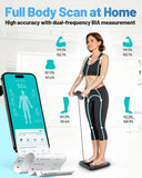 CLORIS Digital Smart Scale FSA&HSA Eligible for Body Weight Fat BMI Muscle Mass 28 Body Composition Measurement Health Analyzer 8 Electrodes with App Bluetooth, Full-Color TFT LCD