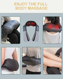 Neck Massager with Heat, Shiatsu Shoulder and Back Massager, Electric Kneading Back Massager HELPHIER