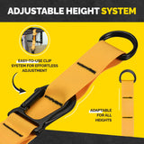 Pull Up Assistance Bands Set - 4 Heavy-Duty Pull Up Bands, Height Adjustable Strap & Comfortable Foot Strap - Stackable Pull Up Resistance Bands for Pull Ups (Yellow)