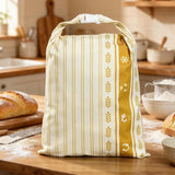 2 Pack Reusable Beeswax Bread Bags for Sourdough丨Buckle Bags丨17"×12" Natural Beeswax-Lined Cotton Storage Bags for homemade bread丨for sourdough storage&Freezer & Refrigerator