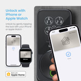 Lockly Secure Pro Smart Door Lock,Fingerprint Keyless Entry Door Lock,Apple Home Key Compatible,Auto Lock, App Remote Control,IP65 Waterproof,Easy Installation