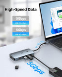 4 Monitors Docking Station 4K HDMI 9-in-1 LIONWEI USB C Hub for Laptop Mac