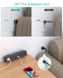 Mifaso PD65W Desk Clamp Power Strip, 1080J Surge Protector, 2 USB C