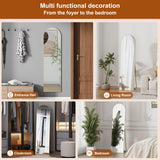 ZHUNFA Full Length Mirror,58" x16,3 in 1Full Length Mirror can Wall Mounted,Standing or Leaning,Full Body Mirrors with Aluminum Alloy Frame,Home Decor Gold