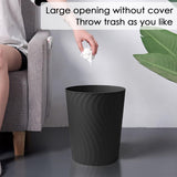 Small Trash Can, 3 Pack 1.8 Gallons Bathroom Trash Can, Slim Waste Basket, Round Garbage Can