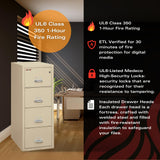 FireKing Fireproof Vertical File Cabinet, 4 Legal Sized Drawers