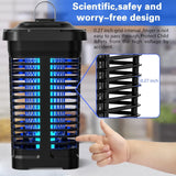 Bug Zapper Indoor Outdoor, 4300V 18W Electric Mosquito Killer, Mosquito Trap Fly Zapper Insect Killer Topwowe