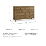 Signature Design by Ashley Sharlance Casual 9-Drawer Dresser with Felt-Lined Top Drawer and Easy Glide for Bedroom, Light Brown