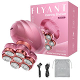 Flyant Electric Razors for Women Legs, 7D Rechargeable Body Shaver, IPX7 Waterproof Wet Dry Electric Shaver, Lady Hair Remover for Face Underarm Pubic, Pink