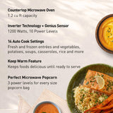 Panasonic Microwave Oven NN-SN686S Stainless Steel Countertop/Built-In with Inverter Technology and Genius Sensor, 1.2 Cubic Foot, 1200W