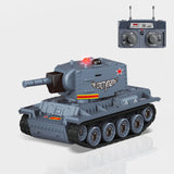 BRRRRT1/64 Remote Control Military Vehicles with Infrared Shoot,Mini RC Tank with 330° Rotating Turret and Sound & Lighting, RC Tank That Shoots Toy for Kids 8+ Gray
