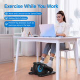 MERACH Under Desk Elliptical Machine, Ellipse Leg Exerciser for Seniors Adults Fully Assembled, Portable & Quiet Electric Seated Pedal Exerciser with 12 Adjustable Speed & Remote Control & 12 AutoMode MERACH