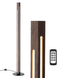 EDISHINE Floor Lamps for Living Room, Upgraded Dual-Sided Lighting, Wooden Corner Floor Lamp, LED Corner Lamp with Remote/Foot Control, 7CCT & Dimmable Standing Lamp for Bedroom, Office, Dark Walnut