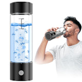MOVOCA Hydrogen Water Bottle, 3Min 2200PPB Rapid Hydrogen Water Generator -SPE PEM Tech, 14OZ Portable Hydro Water Machine, Health Care Gifts for Husband, Wife, Family, Friends, Travel