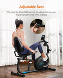 MERACH Recumbent Exercise Bikes for Home with Heart Rate Handle, 8-Level Resistance, Exclusive Apps, Stationary Bikes for Home, Magnetic Recumbent Exercise Bike