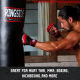 Ringside 100-Pound Muay Thai Heavy Bag, Sturdy Powerhide Punching Bag for Boxing, MMA, Muay Thai, and Kickboxing Training and Workout, Includes Chain and Swivel, Black, 69" H x 11" Dia.