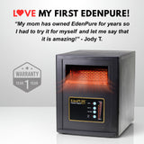 EdenPURE Classic CopperPLUS Infrared Heater — 1500 W Energy-Efficient Zone Heater for Large Rooms up to 1000 sq ft — Quiet Operation, Cool-Touch Safety, Portable Comfort for Home, Bedroom or Office