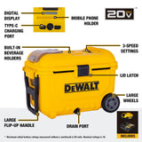 DEWALT Evaporative Air Cooler Portable Air Conditioner & 8 Gal Ice Chest with Digital Display & Turbo Cool to 53.6°F 3-Speed Settings Battery Powered Swamp Cooler, DXACN01B (Tool Only)