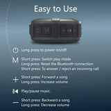 MANTO Bluetooth Speaker IPX5 Waterproof Portable Shower Speaker, 12H Battery, Bluetooth & Micro SD Playback (Up to 32GB, Card Not Included), Compact Design for Travel, Camping, Hiking, and Home