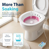 Pochik Electric Sitz Bath for Toilet Seat, Collapsible Portable Soaking Tub for Hemorrhoids and Postpartum Care, Automatic Flushing Sitz Bath Basin with Adjustable Flow - Magenta