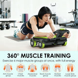 FIAMERMOR 2026 Ab roller wheel - 4 wheel elbow support abdominal wheel automatic rebound abdominal fat burning weight loss core training equipment home/gym