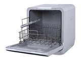 Hamilton Beach Portable Countertop Dishwasher No Hookup Unit with 6-Liter Water Bank for Tabletop, Apartment, or RV, Compact Dishwashing and Drying Machine, Delay Timer, Rapid Cleaning