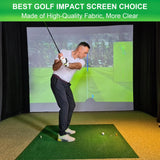 Golf Impact Screen, Thicker Golf Simulator Impact Screen with Probe and Snap Hooks, Easy to Install Golf Simulator Screen Wiseek