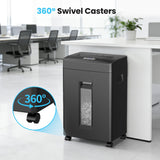 Locksworth 16-Sheet Cross Cut Paper Shredder, 6 Gallon Heavy Duty Commercial Shredder for Home Office