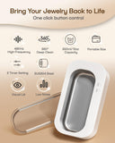 Professional Ultrasonic Cleaner, 48KHz Ultrasonic Jewelry Cleaner for Retainer,Eyeglass,Denture,Watch Band,Retainer,Ring - 2 Cleaning Modes/360°Deep Clean,350ML/12OZ 304 Stainless Steel Tank,Low Noise