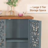 MFSTUDIO Tall Accent Cabinet with Door, Buffet Cabinet with Storage
