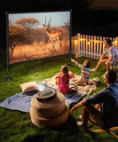 STWUI Projector Screen with Stand - 100 Inch Outdoor Projector Screen Portable Projector Screens 16:9 4K HD Outdoor Movie Screen with Carry Bag Can Enioy Home Theater Projection Screen