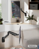 monTEK Single Monitor Wall Mount, Wobble-Free Spring, 17–32" Full Motion