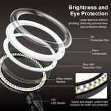 10'' Desk Ring Light with Stand – Zoom Lighting with Phone Holder for Computer・Video Calls・Conference – CRI95 LED Adjustable Circle Light, 10'' Large Lamp Head, Content Creator Friendly