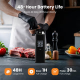 Grebilux Wireless Meat Thermometer with 2 Color-Coded Probes, ±1.8℉ Accuracy, IP67 Waterproof, App Control & Real-Time Monitoring, Two-Way Alerts