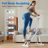 HXD-ERGO Stair Stepper for Home, 6 Adjustable Resistance Vertical Climber Cardio Exercise Machine, Folding Stair Climber for Full Body Workout with Adjustable Handlebar