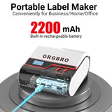 ORGBRO Label Maker Machine, Z3 Barcode Label Printer, 3 Inch Bluetooth Thermal Label Maker for Address, Small Business, Kids School Items, Large Sticker