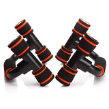 Readaeer Push Up Bars Gym Exercise Equipment Fitness 1 Pair Pushup Handles with Cushioned Foam Grip and Non-Slip Sturdy Structure Push Up Bars for Men & Women (Orange) READAEER
