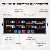 BEAMNOVA 8-Channel Digital Kitchen Timer, Commercial Timer for Restaurant, Food Timer for Cooking, Fryer Reminder, Adjustable Loud Alarm, Stainless Steel