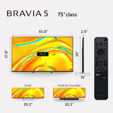 Sony BRAVIA 5 75 Inch TV, Mini LED, 4K Smart Google TV, XR Processor with AI Technology,120hz Television (2025)