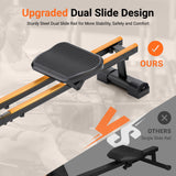 Dripex Rowing Machines for Home Use, Rowing Machine Max 350 LBS, Magnetic Rower with 16 Levels of Workout Resistance, Dual Slide Rail, Bluetooth App Supported, LCD Monitor,Row Machine for Gym Exercise Dripex