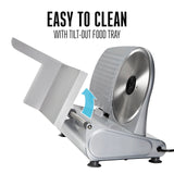 Weston Electric Meat Cutting Machine, Deli & Food Slicer, Adjustable Slice Thickness, Non-Slip Suction Feet, Removable 9” Stainless Steel Blade, Easy to Clean