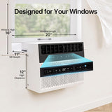 Aoxun 12000BTU U-shaped Window Air Conditioner with App Control,6-in-1 Window AC Unit Cools up to 520 sq.ft, Window AC Unit with Cool/Dry Fan/Auto Sleep,Energy Saving,Easy Install,Remote Control