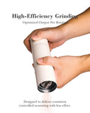 Joinvie Manual Salt Grinder Refillable for Dry Salt – Salt and Pepper Grinder with Titanium Alloy Core, Internal Adjustment salt mill, 60+ Precision Settings(Ivory)
