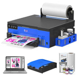 DXZ 2026 A4 DTF Printer with XP600 Printhead, 2X Faster Printing, Laptop Bundle, White Ink Stirring, 2-Year Ink Included