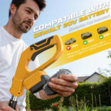 20V Cordless Garden Tiller Cultivator Compatible with Dewalt 20V Battery (Tool Only), Ecarke 450RPM Electric Brushless Rototiller with 48 Steel Tines, 9" Tilling Width 6.3" Depth, Compact Foldable