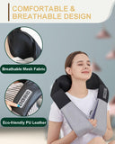 Neck Massager with Heat, Shiatsu Shoulder and Back Massager, Electric Kneading Back Massager HELPHIER